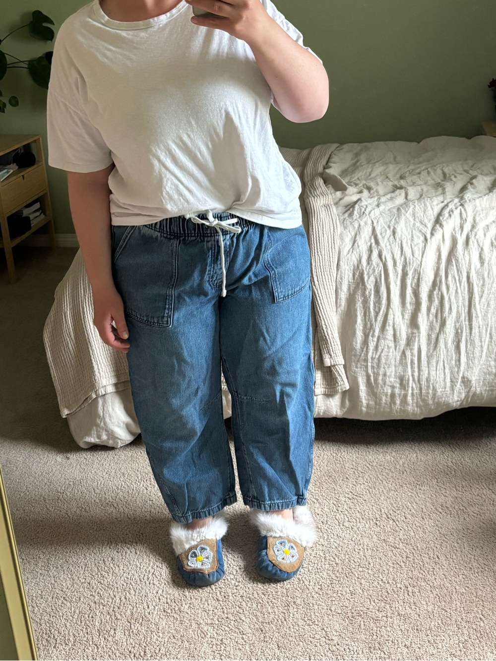 GAP dark wash pull on barrel jeans size XL